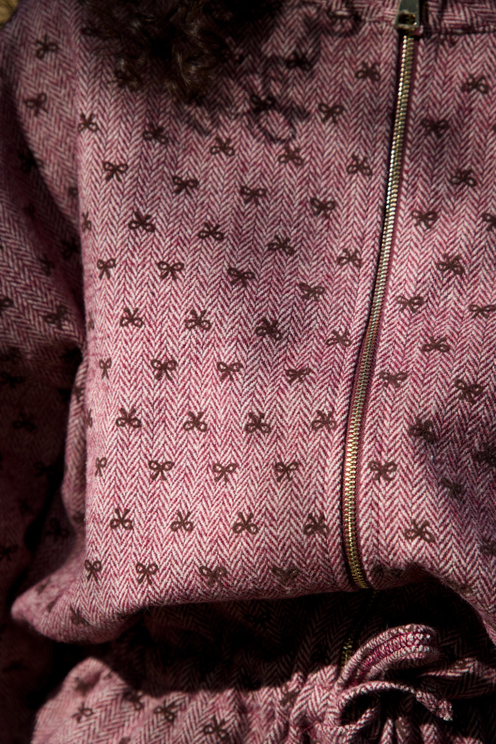 Veste bordeaux et rose Coralie