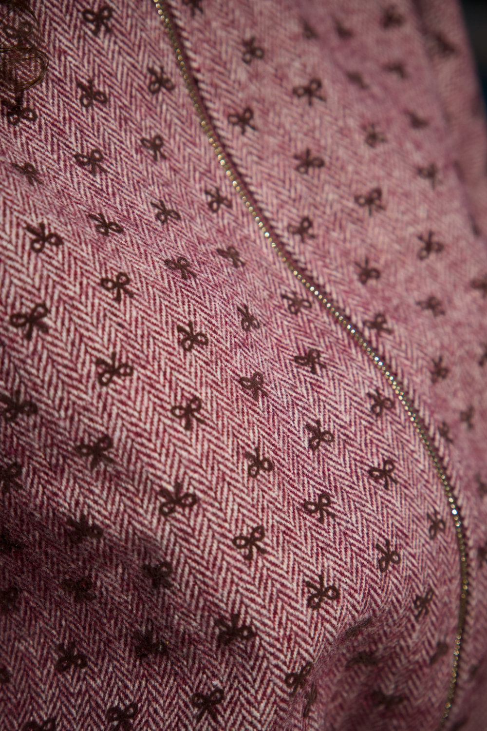 Veste bordeaux et rose Coralie