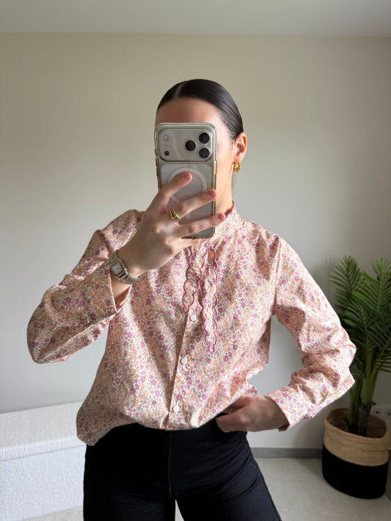 Chemise manches longues motifs liberty