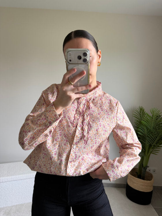 Chemise manches longues motifs liberty