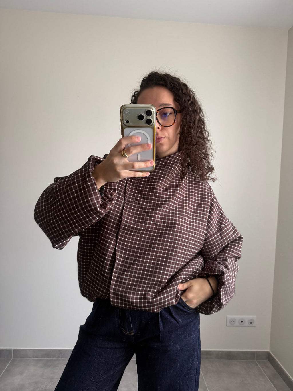 Veste à carreaux Colette