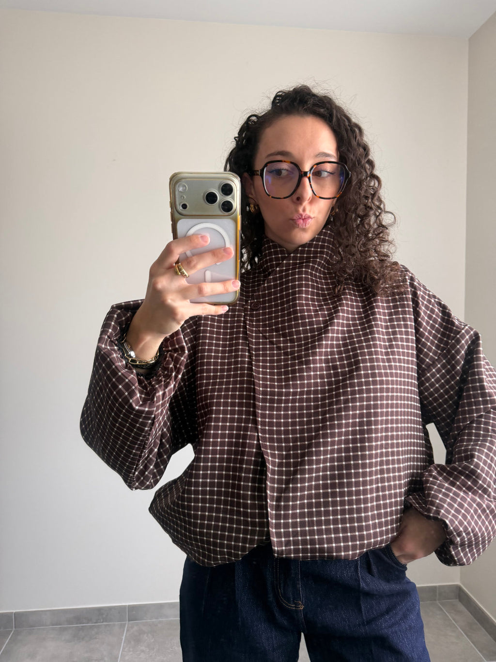 Veste à carreaux Colette