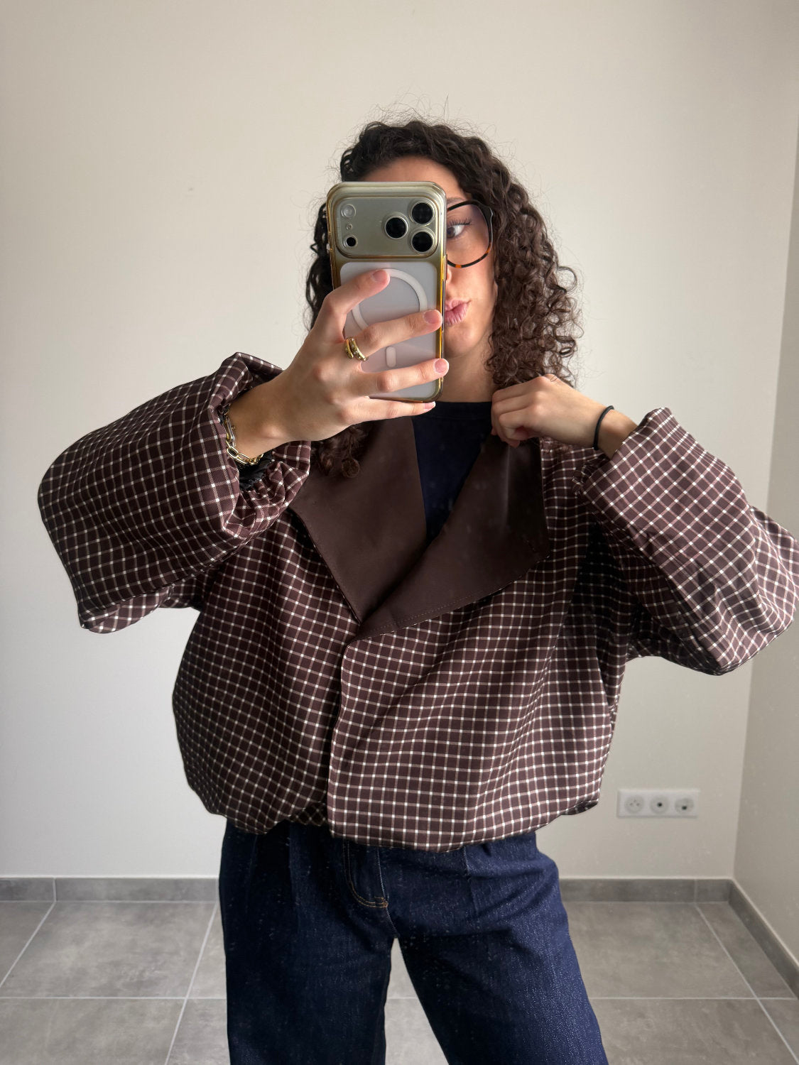 Veste à carreaux Colette