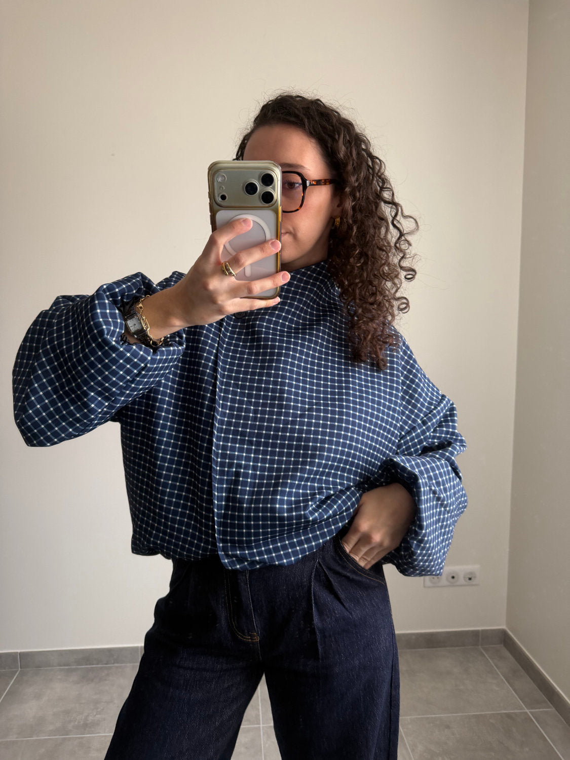 Veste à carreaux Colette