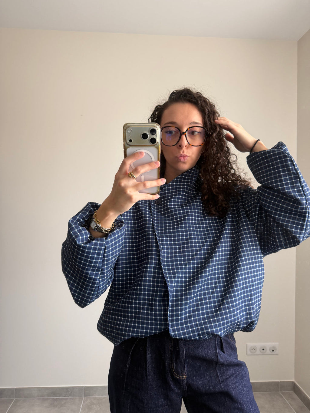 Veste à carreaux Colette