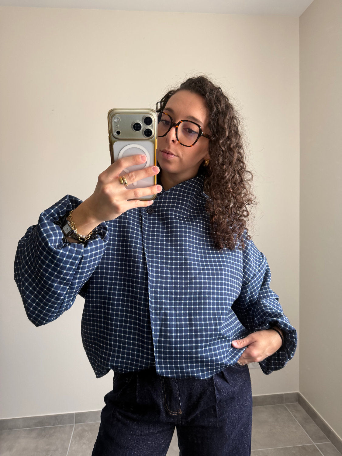 Veste à carreaux Colette