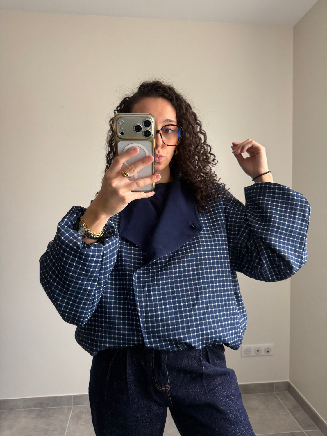Veste à carreaux Colette