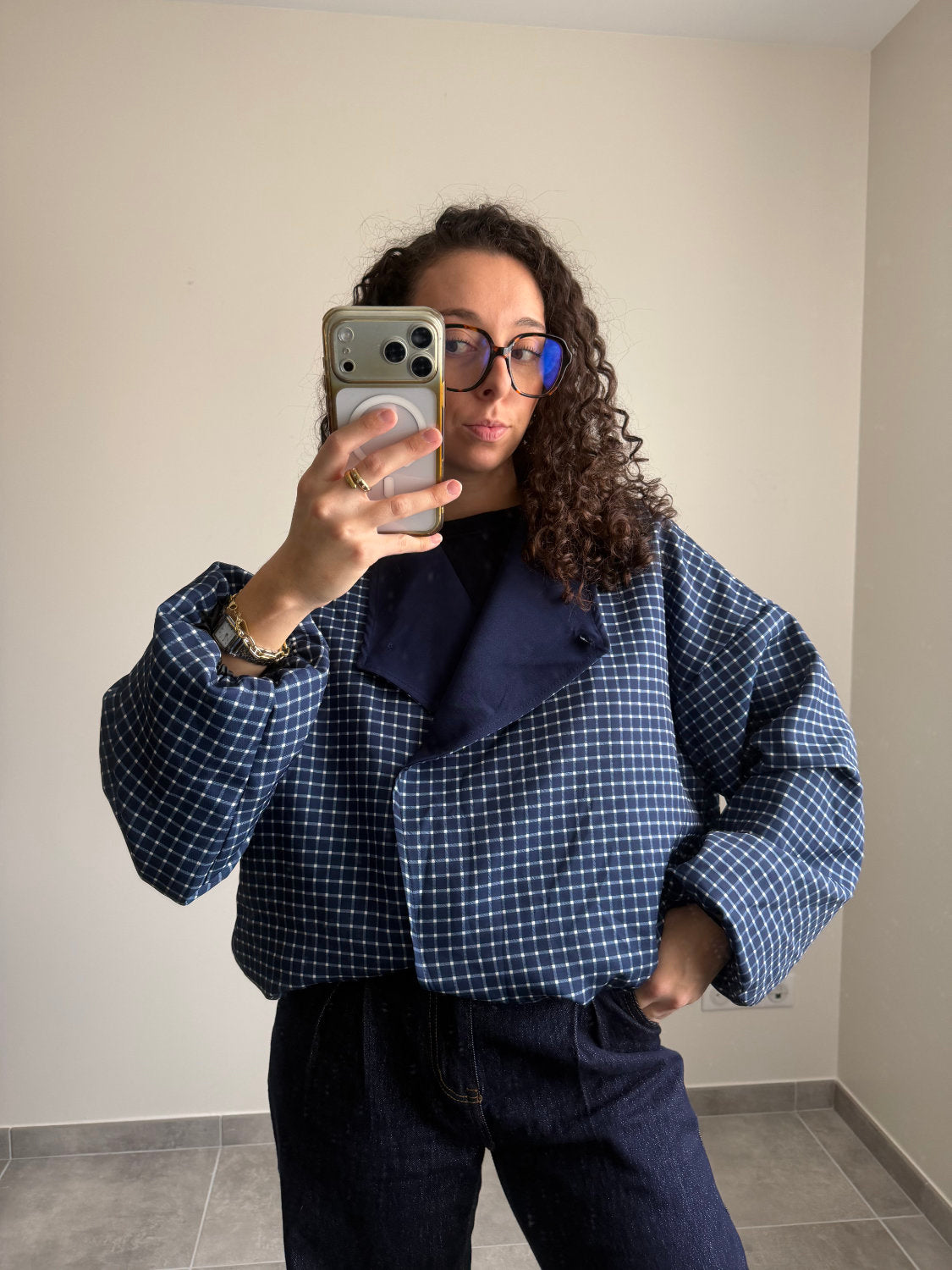 Veste à carreaux Colette