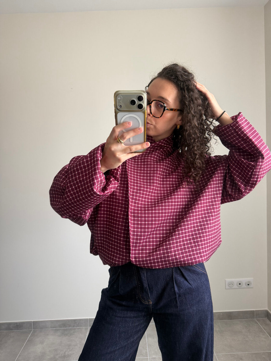 Veste à carreaux Colette