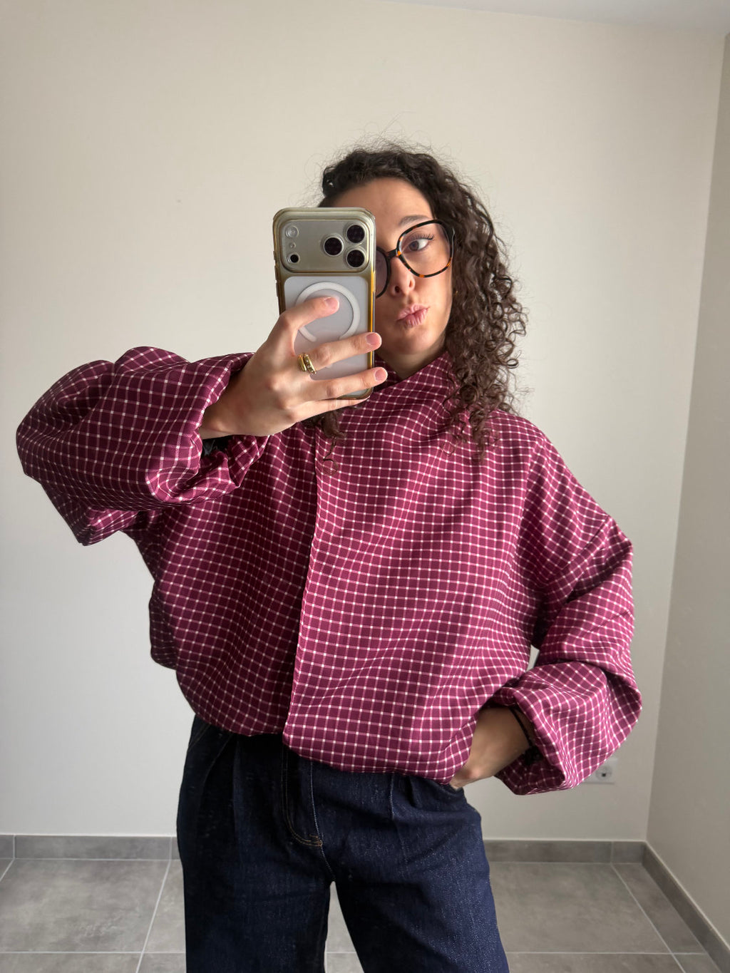 Veste à carreaux Colette