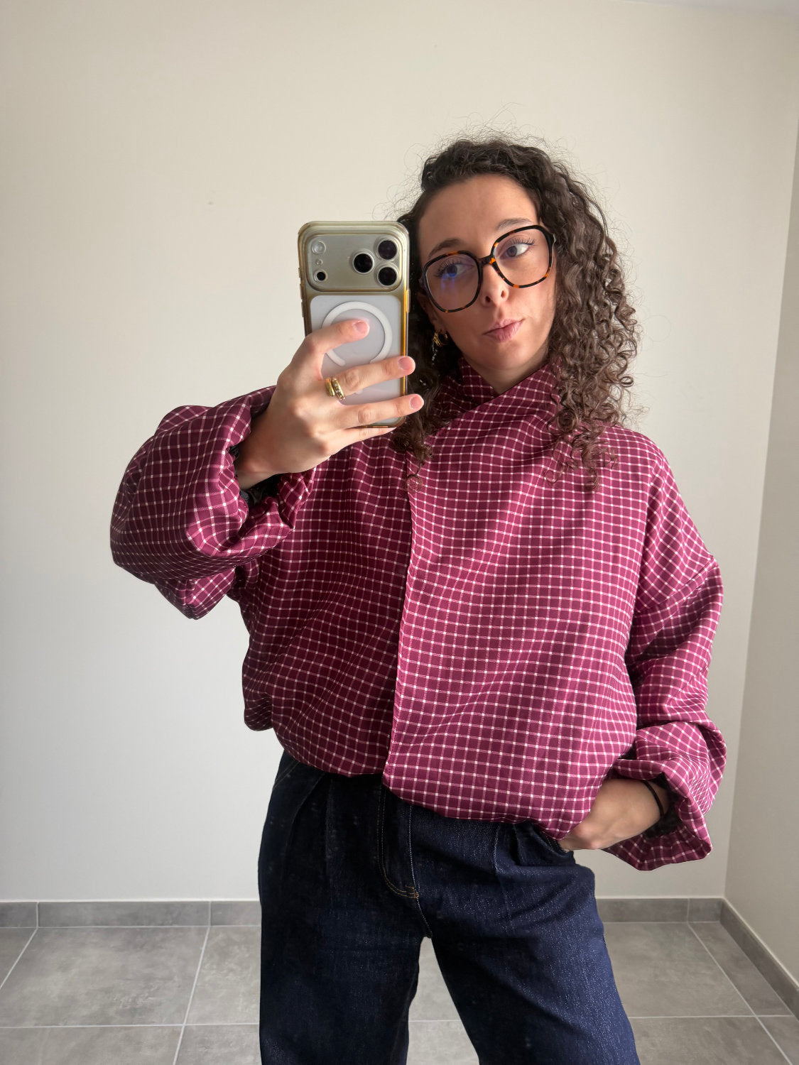Veste à carreaux Colette