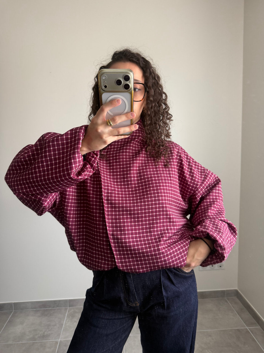 Veste à carreaux Colette