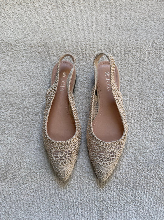 Slingback plates en crochet avec bride arrière élastique