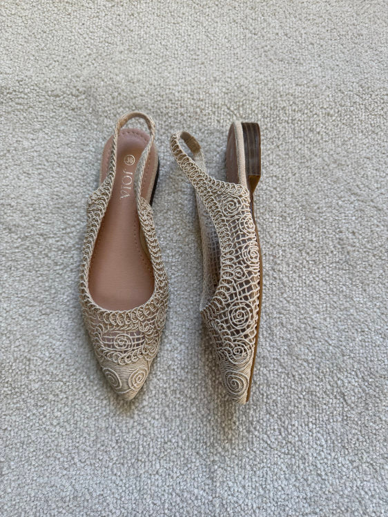 Slingback plates en crochet avec bride arrière élastique