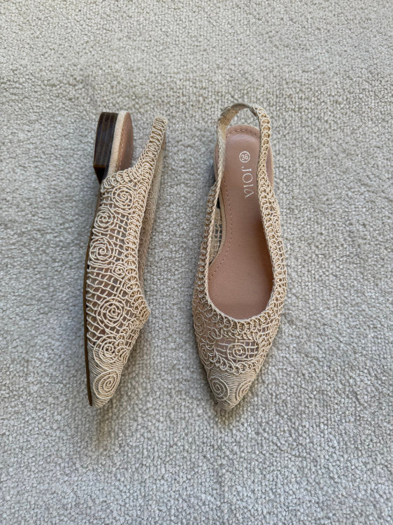 Slingback plates en crochet avec bride arrière élastique