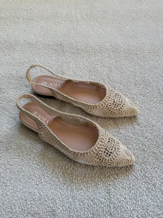 Slingback plates en crochet avec bride arrière élastique