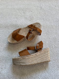 Sandales marron compensées