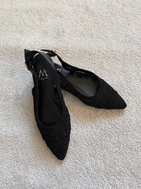 Slingback plates en crochet avec bride arrière ajustable