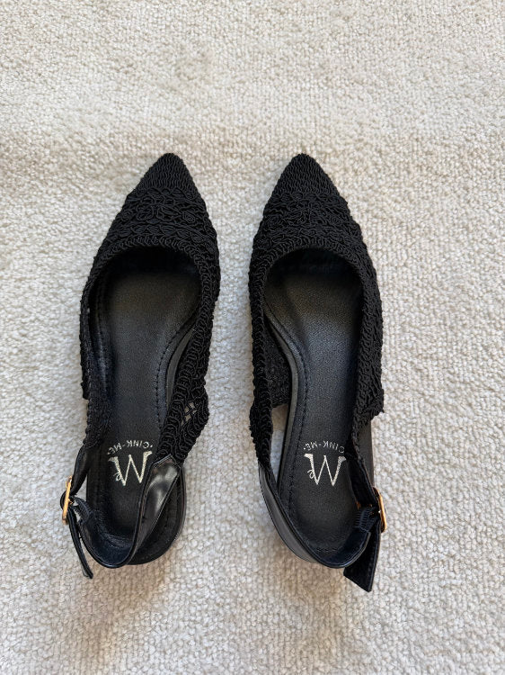 Slingback plates en crochet avec bride arrière ajustable