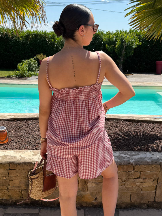 Ensemble imprimé carreaux vichy