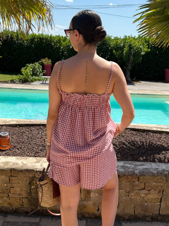 Ensemble imprimé carreaux vichy