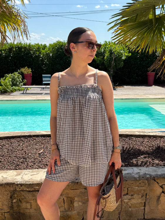 Ensemble imprimé carreaux vichy