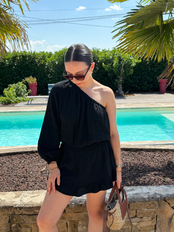 Cotton gauze romper