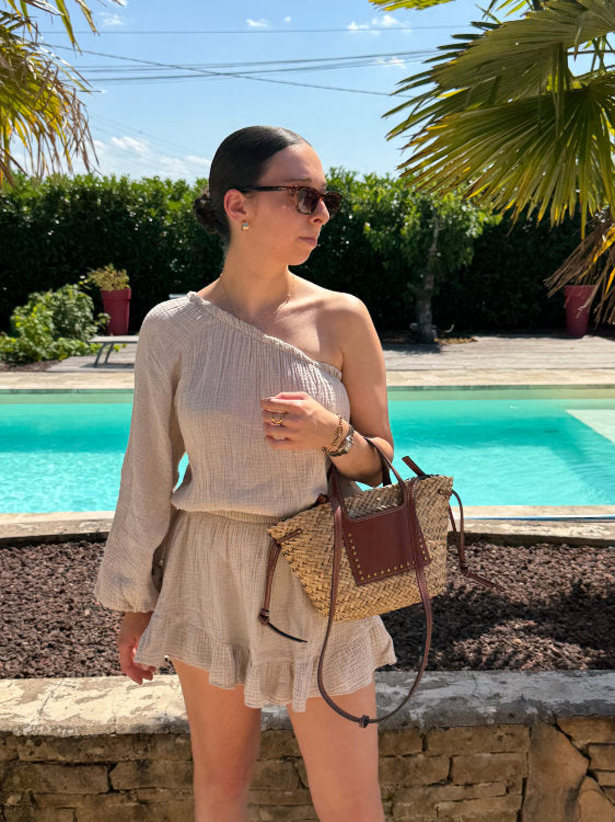 Cotton gauze romper