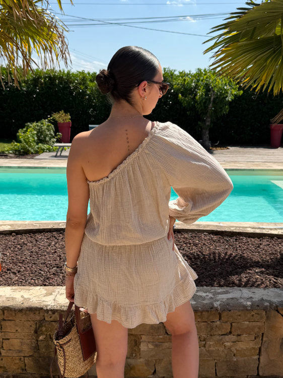 Cotton gauze romper