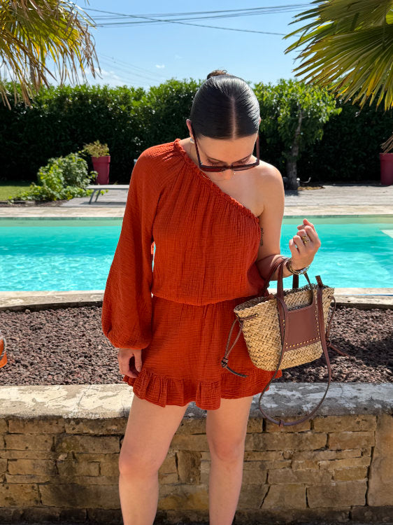 Cotton gauze romper