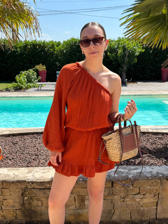 Cotton gauze romper