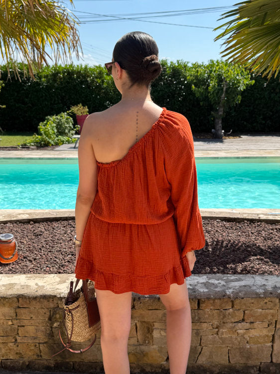 Cotton gauze romper