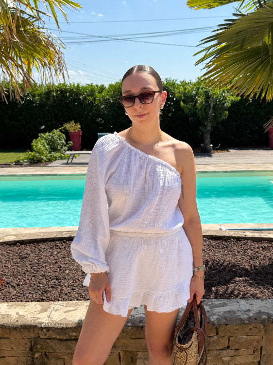 Cotton gauze romper