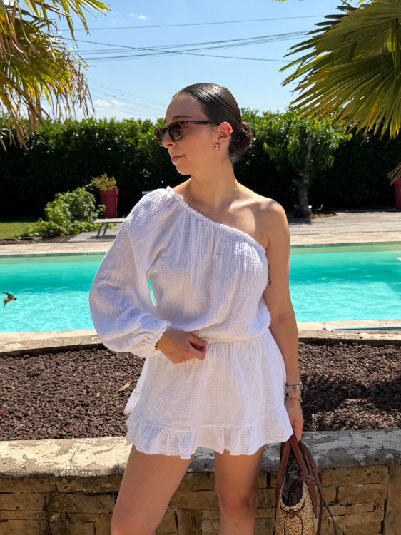 Cotton gauze romper