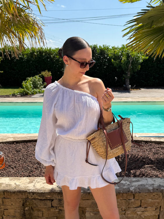 Cotton gauze romper