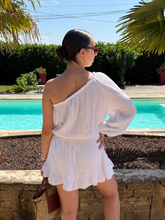 Cotton gauze romper