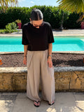 Pantalon large avec scratch à la taille