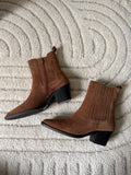Bottines en cuir à petits talons