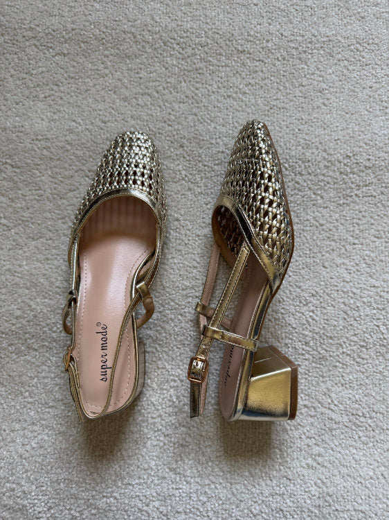 Slingback à talons tressées