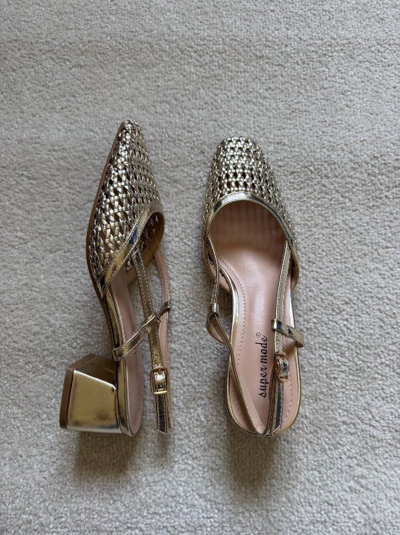 Slingback à talons tressées