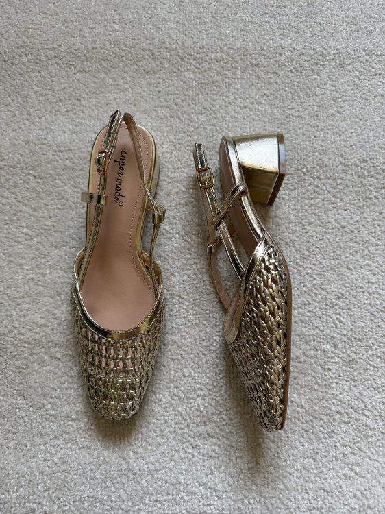 Slingback à talons tressées