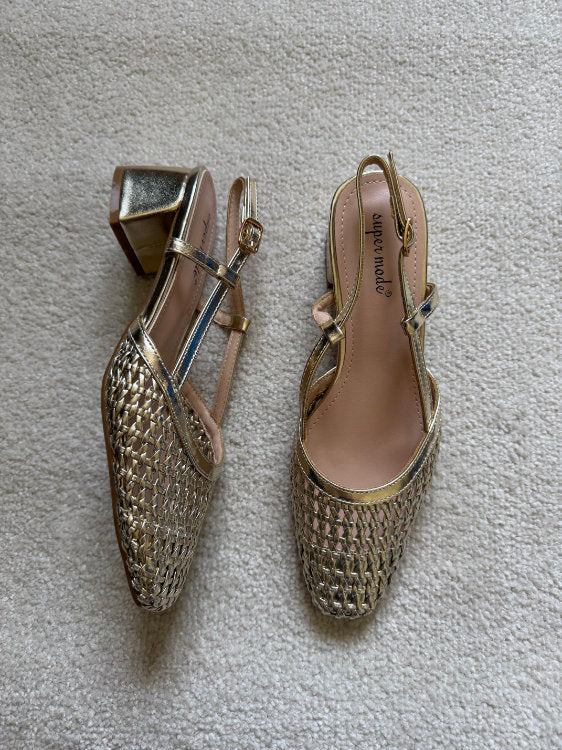 Slingback à talons tressées