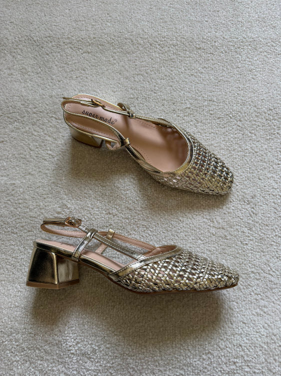 Slingback à talons tressées
