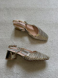 Slingback à talons tressées