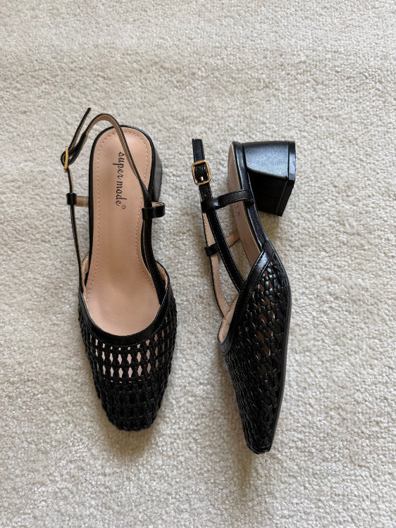 Slingback à talons tressées