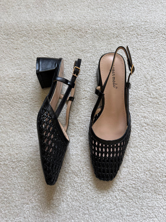 Slingback à talons tressées