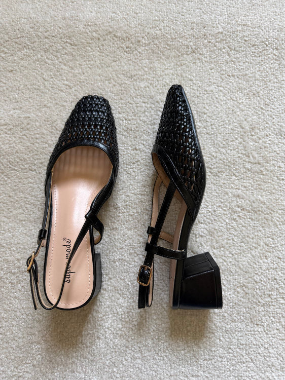Slingback à talons tressées