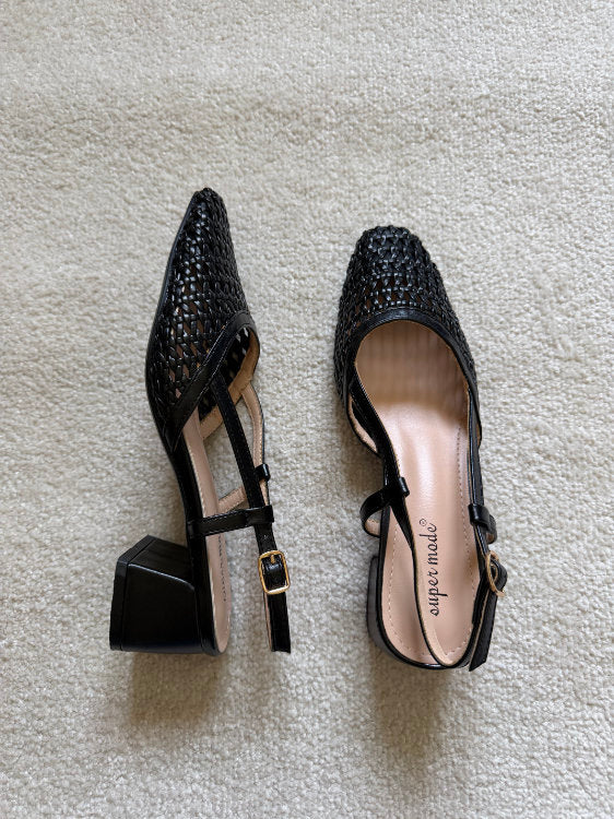 Slingback à talons tressées