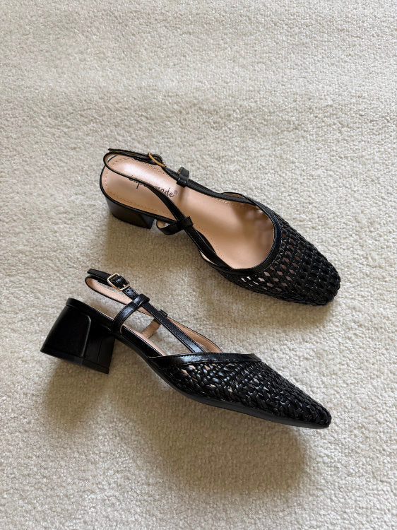 Slingback à talons tressées