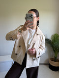 Trench court avec ceinture